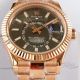 AAA replica Rolex Sky-Dweller rose gold case green dial men's mechanical watch 42mm (6)_th.jpg